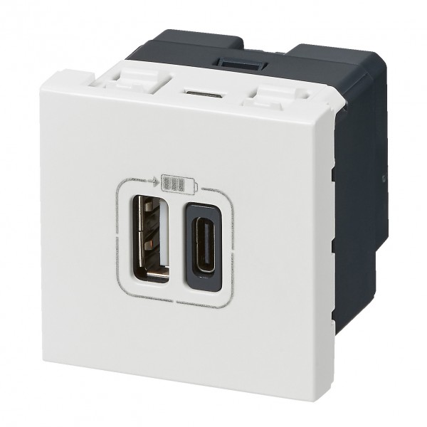 Legrand 099428 mosaic prise double chargeur usb a+c 3a 2 modules
