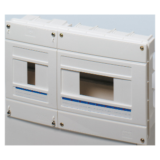 Coffret enc.dec.4+12m.ip40 s.porte plomb