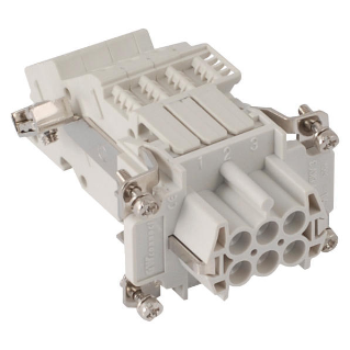 Insert fem. À bornier gau. 6p+t 16a 500v