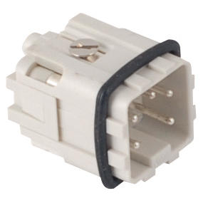 Insert mÂle 21x21 4p+t 10a 250v
