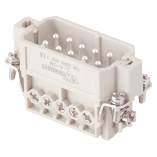 Ins.mÂl.49x16 10p+t 16a 250v vis a.p.
