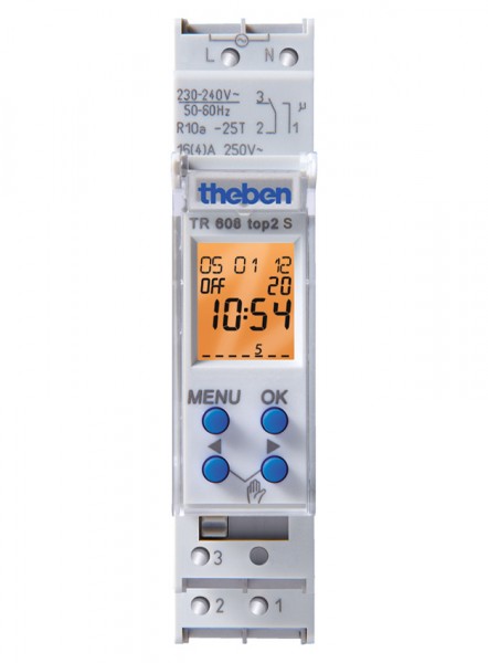 Theben; TR-610 TOP (meer opties klikken: hier); digitale timer DIN-rail met 1 kanaal