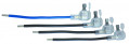 Trousse de 4 Embouts de Branchement à Perforation d’Isolant 6 à 35 mm2 EBCP Michaud – Longueur 190 mm – 3 Noir et 1 Bleu