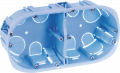 Boite d’Encastrement  Bleue 2 Postes Profondeur 40 mm XL PRO Eur'Ohm – pour Cloison Sèche - Diamètre 67 mm