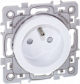 Prise Blanche 2 P+T Square Eur’Ohm – 250 V