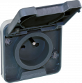 Oxxo pc 2p+t compos gris ip55 