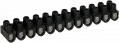 Barrette acier noire 25 mm²(étiquette unitaire)