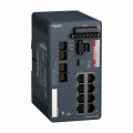 Modicon switch administré - 8 ports cuivre & 2 ports fibre monomode - durci