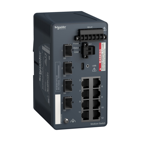 Schneider electric mcsesm123f2lg0 modicon switch administré 8 ports
