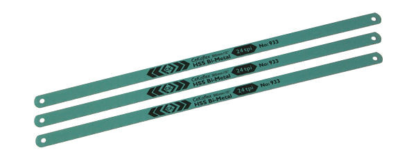 Jeu de 3 lames prof. de scie à métaux 24 tpi 300 mm