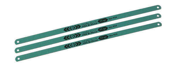 Jeu de 3 lames prof. de scie à métaux 32 tpi 300 mm