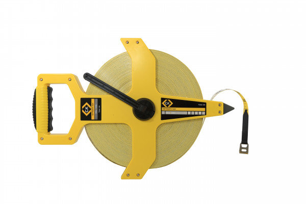Mètre ruban vinyle et fibre avec dérouleur de  100 m