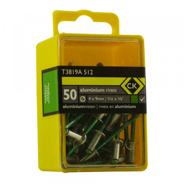 50 rivets en aluminium 4 x 9  mm