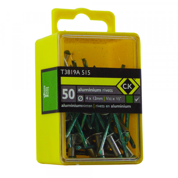 50 rivets en aluminium 4 x 12  mm