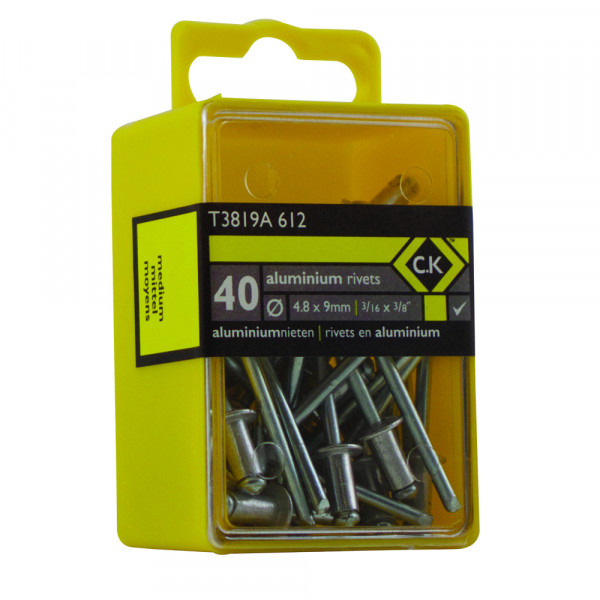 40 rivets en aluminium 4,8 x 9  mm
