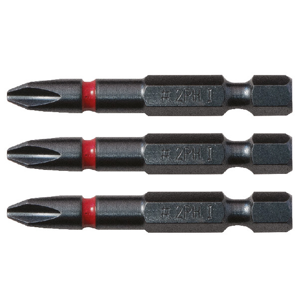 Embout de vissage impact blue steel 50 mm - ph2, 3 sur carte blister