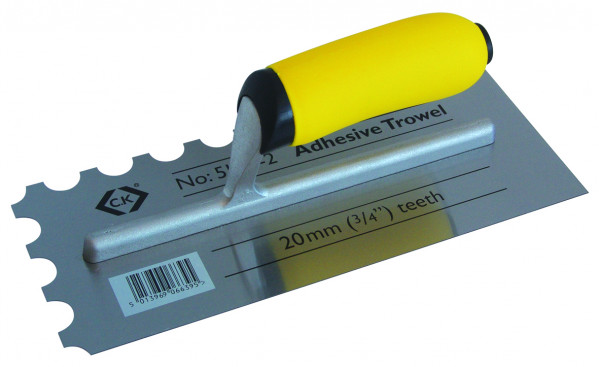 Platoir à colle petites dents 1/2 ronds 2280 x 115 x 20mm