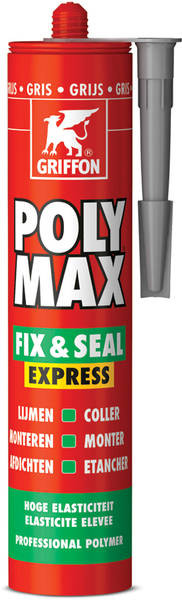 Tube mastic colle polymax fix & seal blanc express