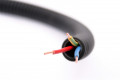 Gaine ICTA 3G2,5mm² diamètre 20 Qofil Preflex R/B/VJ noire couronne de 100m