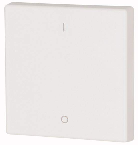 Bouton à bascule, simple, i/0, blanc brillant (CWIZ-01/41)