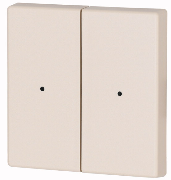 Bouton à bascule, double, avec led, crème (CWIZ-02/02-LED)