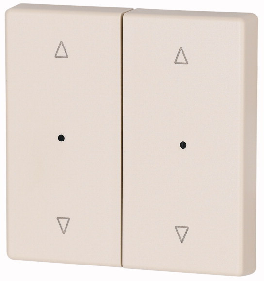 Bouton à bascule, double, avec led, crème, flèches (CWIZ-02/22-LED)