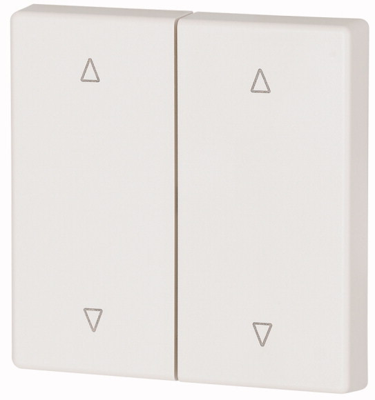 Bouton à bascule, double, flèches, blanc brillant (CWIZ-02/51)
