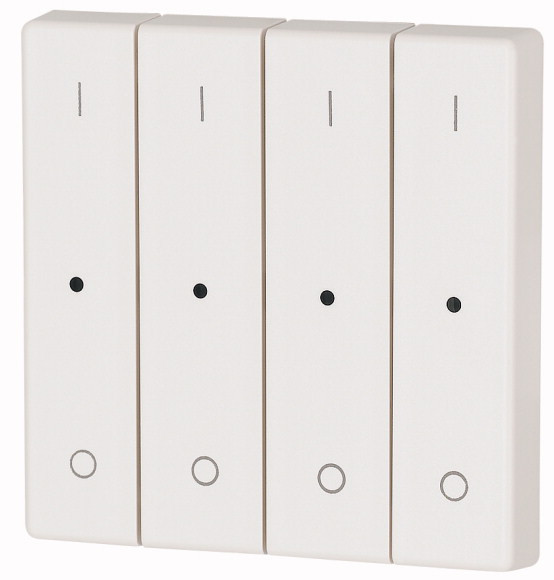 Bouton à bascule, quadruple, avec led, i/0, blanc (CWIZ-04/11-LED)