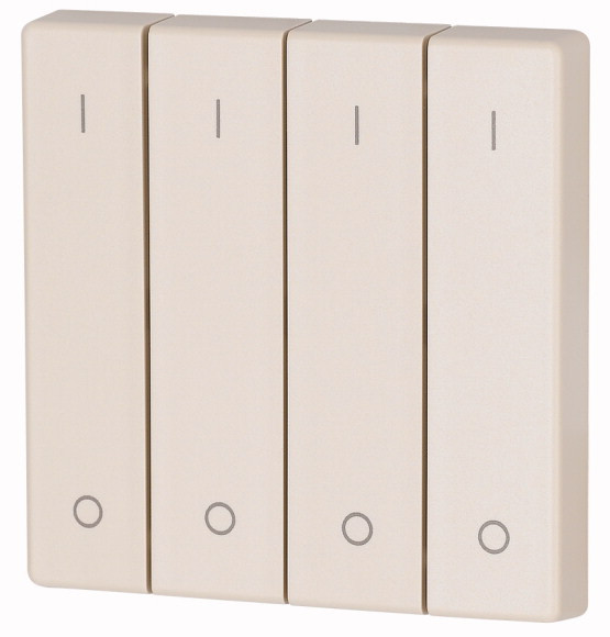 Bouton à bascule, quadruple, i/0, crème (CWIZ-04/12)
