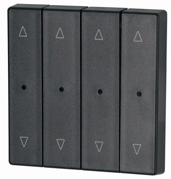 Bouton à bascule, quadruple, avec led, anthracite, flèches (CWIZ-04/24-LED)