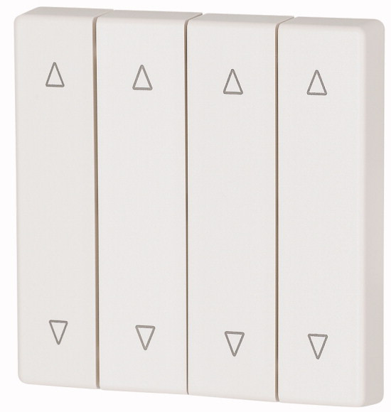 Bouton à bascule, quadruple, flèches, blanc brillant (CWIZ-04/51)