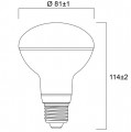 Lampes led directionnelles refled r80 8w 806lm 830 e27