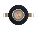 1901 slim rond fixe noir, déflecteur blanc, faisceau moyen, 2700k, ip65 230v