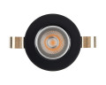 1901 slim rond fixe noir, déflecteur blanc, faisceau moyen, 3000k, ip65 230v