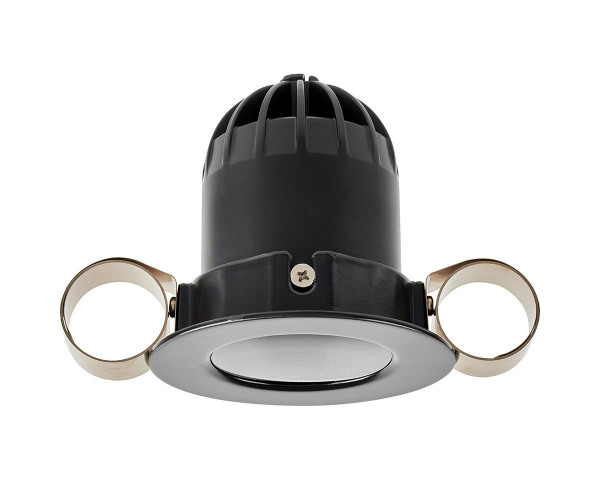 1901 slim rond fixe noir, déflecteur blanc, faisceau intensif, 3000k, ip65 230v