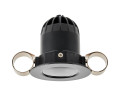 1901 slim rond fixe noir, déflecteur blanc, faisceau intensif, 3000k, ip65 230v