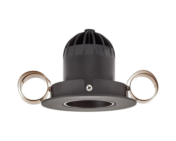 Encastré 1901 noir orientable 3000k faisceau moyen dim 1-10v