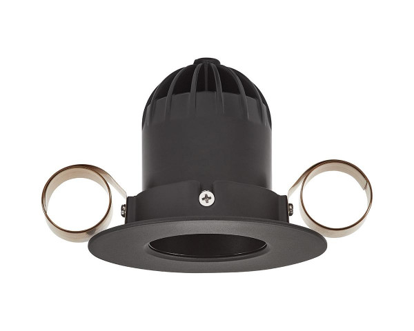 Encastré 1901 noir fixe 3000k faisceau moyen dim 230v ip65