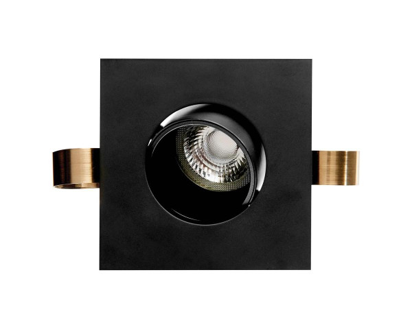 Encastré 1901 noir carré orientable  2700k faisceau intensif dim dali