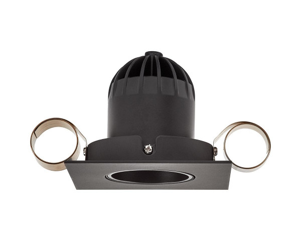 Encastré 1901 noir carré orientable  4000k faisceau intensif dim dali