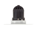 Encastré 1901 noir trimless simple fixe 3000k faisceau moyen dim dali ip65