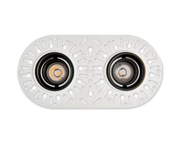 Encastré 1901 noir trimless double orientable  2700k faisceau extensif dim 1-10v