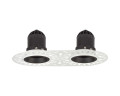 Encastré 1901 noir trimless double fixe 2700k faisceau extensif dim 230v ip65