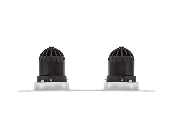 Encastré 1901 noir trimless double fixe 4000k faisceau intensif dim 1-10v