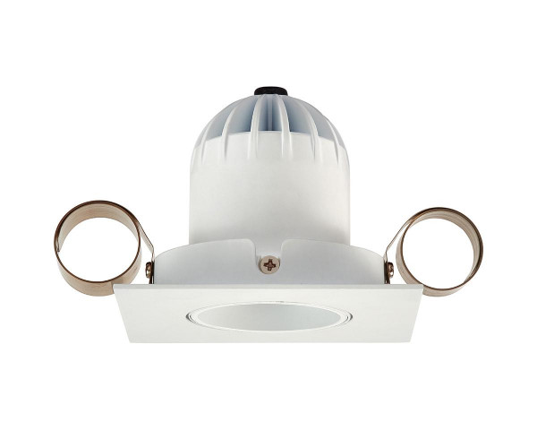 Encastré 1901 blanc carré orientable  2700k faisceau moyen dim 1-10v