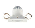 Encastré 1901 blanc carré orientable  4000k faisceau moyen dim 1-10v