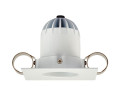 Encastré 1901 blanc carré fixe 2700k faisceau extensif dim 1-10v ip65