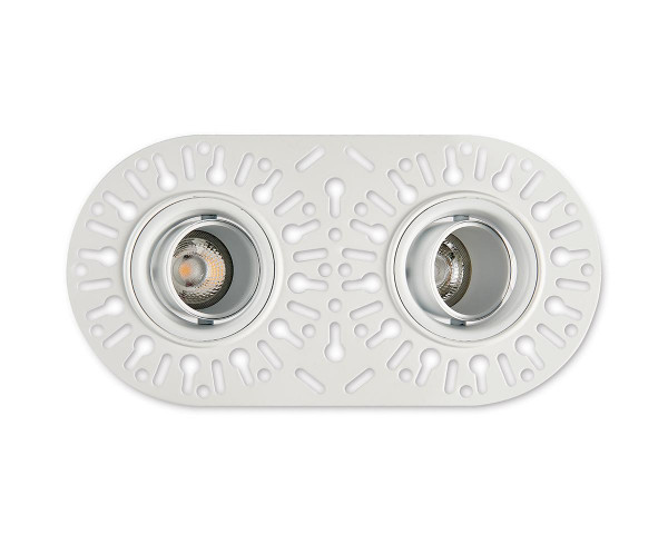 Encastré 1901 blanc trimless double orientable  2700k faisceau extensif dim 230v