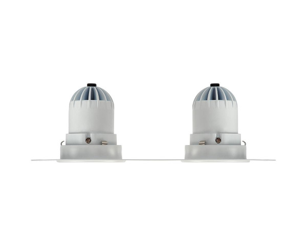 Encastré 1901 blanc trimless double fixe 3000k faisceau intensif dim 1-10v