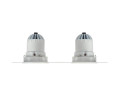 Encastré 1901 blanc trimless double fixe 3000k faisceau intensif dim 1-10v